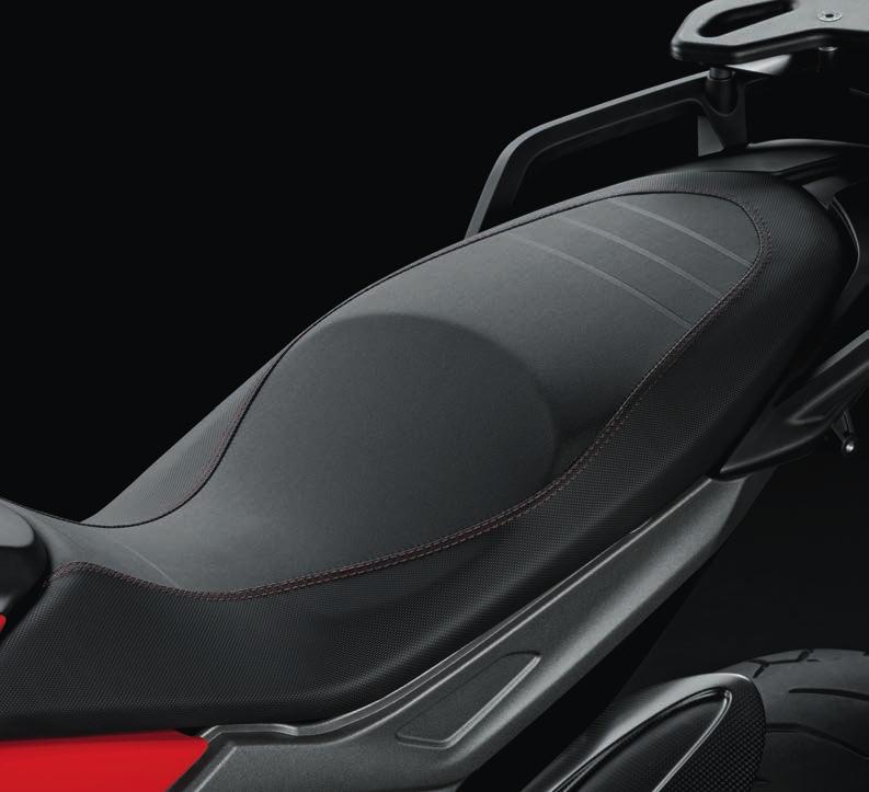 2 - Racing seat Special profile is designed for a more forward ride position to aid the rider
