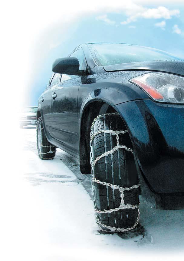 TRACTION PRODUCTS Long wearing, high performance for low clearance passenger cars and light trucks.
