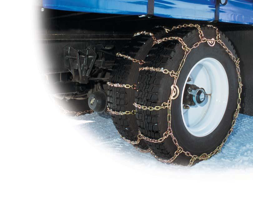 The "square rod" links have more gripping power than round rod chains.