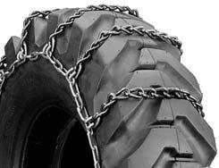 TRACTION PRODUCTS Skid Steer & Skid Loader Chain Chain tighteners (QG20070 for QG3503 or QG20074 for QG3505~QG3540) are RECOMMENDED, sold separately. QG3503 Partial listing of tire sizes 23x.