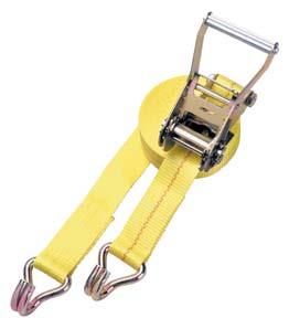 CARGO CONTROL 2 Inline Ratchet Strap Assemblies All SCC heavy duty 2 cargo strap assemblies are made from premium, yellow,,000 Lb. tensile strength tested, polyester webbing for maximum durability.