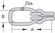 HARDWARE Double Loop & Lock Link Chain Not Approved For Overhead Lifting Double Loop chain is a machine woven weldless chain with two identical size loops, securely knotted in the center.
