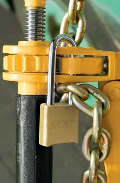 It is constructed of laminated steel with a double locking device for extra protection.
