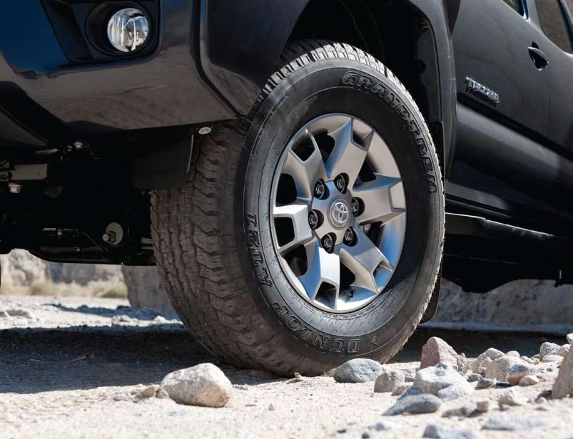 EXTERIOR 1 BAJA 16 ALLOY WHEEL Give your Tacoma a whole new look with these rugged, sporty, alloy wheels.