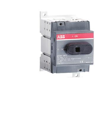 Ordering information Front operated switchdisconnectors OTDC16...32F2 Switchdisconnectors OTDC_, base or DINrail mounting, IEC Types OTDC16...32 include protected terminal clamps, IP20.