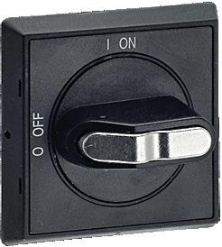 Ordering information Accessories OH_ 1_ S00395A Selector type handles for base and DINrail mounted switches Indication IO and ONOFF, for shaft diameter 6 mm, door drilling 22.5 mm.