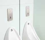 The PIR sensor detects movement and activates the solenoid valve, allowing water into a urinal cistern.