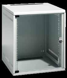 III. NT Box Wall Cabinets, NT Mini Rack High-grade steel housing (light grey RAL 7035) with complete range of basic equipment Optimum accessibility for fast installation: once the door is open, the