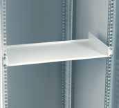 IV. System Accessories 19 shelf, fixed, with front mounting lugs Stable, solid shelf for supporting non-19 components. The shelf can be used in racks of all manufacturers that have a 482.
