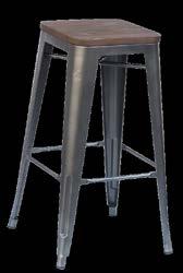 61 / Ship Weight: 50.3 lbs Charcoal Stacking 29 Bar Stool 2431204 Lightweight yet durable enough for use in any environment, these stools neatly stack together for storage.