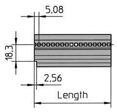 5 22.86 0.90 66-111-70 8.5 43.18 1.70 66-111-71 12.5 63.82 2.54 66-111-72 Height Divider Left Length for HP mm inch anodised 4.5 22.86 0.90 66-111-80 8.