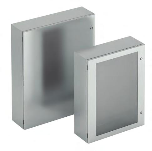 Wall-Mount Enclosures Type 4X Premier Series with Quarter-Turn Latches Data Sheet Construction Enclosure and door are fabricated from code gauge Type 304 or Type 316L stainless steel (see pages 209 &