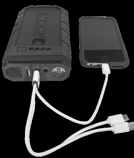 5. Charging your Electronic Devices (Phone, Tablet, ipod etc.) 1. Connect the Electronic Device Charging Cable (17) into the USB 5V DC 1A or 2A