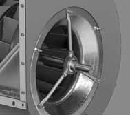 interliners. Radial insert ball bearings with spherical outer Ring mounted within cast iron housing, supported from the fan casing by tubular struts.