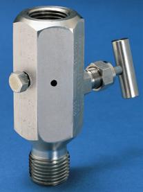 A valve with an interchangeable hard or soft seat and an integral bleed plug specifically designed to facilitate safe, compact, economical gauge installation and operation Features General