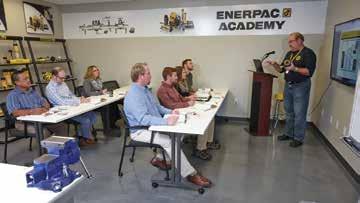 Enerpac Academy - The Power of Knowledge The Enerpac Academy is our in-house training program, offering Enerpac end users and distributors the opportunity to be trained in the use and maintenance of