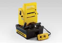 Enerpac Hydraulic Pumps Z-CLASS ELECTRIC HYDRAULIC PUMPS Z-CLASS AIR HYDRAULIC PUMPS ZU4 ELECTRIC PUMPS High-efficiency pump has higher oil flow and bypass pressure, runs cooler and requires 8% less