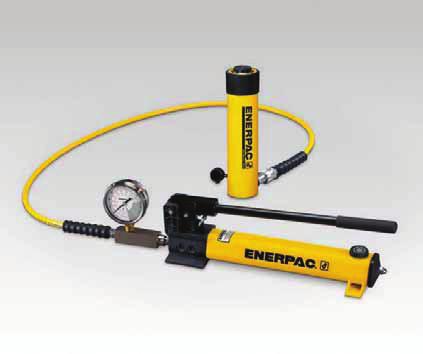 Shown cylinder-pump set: See the Enerpac Cylinder Speed Chart in our Yellow Pages section.