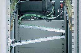 Cabinets Cable support For neat and tidy cable management onto telescopic units and subracks.