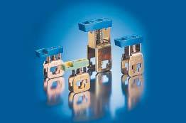 Cabinets Connecting clamps for distribution box Material: For material cross-section 4, 16 or 35 mm 2 For plugging onto the busbar rail of the