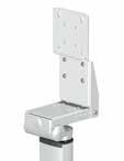 MONITOR HOLDERS Monitor holders for Installation On the support column At the front of the support column VESA 75 / 100 ± 20 tilt ± 170 swivel ± 20 tilt ± 20 swivel Monitor weight Item number Monitor