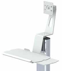 The monitor mount can be tilted by ± 20. Load capacity: monitor holder: 14 kg / 30.
