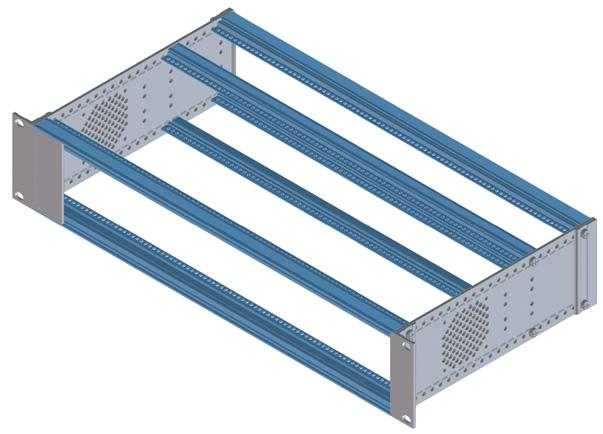 11 side panels: aluminium 2,5 mm module rails: aluminium extrusion front brackets: aluminium extrusion : kit form 6 5 1 Sample configuration with expansion kits 3 U and 6 U 3 2 Please ask for apra s