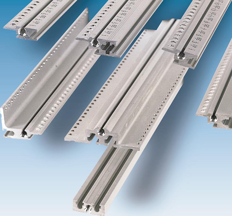 19 subrack, individual configuration 245 4 Module rails The following module rails are available: Module rails are 1 HP longer than the subrack s nominal width. Other lengths available on request.
