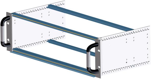 19 subrack 3 U 245 19 subrack 3 U basic kit with a wide range of accessories easy and quick assembly: only two screws per module rail depth mounting increment d = 10 mm module rails are prevented