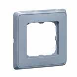 Nos 20 A - 250 VA switches Conform to BS EN 60669-1 Grey Fitted with rear gasket with groove to deposit silicone 1 6 846 03 1 gang Two-way switch - SP 1 6 846 02 1