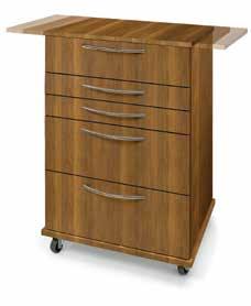 Includes one instrument drawer, two storage drawers; power bar: flip down front. Vacuum Pkg options.