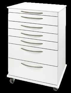25 H Includes fixed pull, four instrument drawers and two storage drawers. Vacuum Pkg options. Laminate MFA1006 (17.