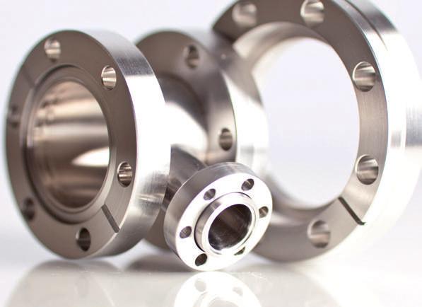CF FLANGES AND FABRICATIONS All CF flanges are manufactured from specially selected, high quality stainless steel - 304L (1.4306) or the higher specification 316LN (1.4429).