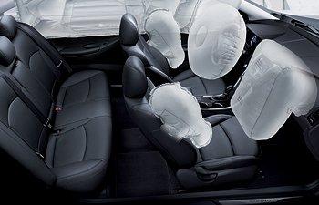 Vehicle Systems Overview Supplemental Restraint System (SRS): Airbags The Sonata Hybrid is equipped with a total of six airbags for passenger protection.
