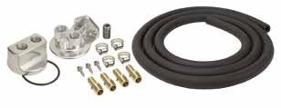 Increases oil capacity Cast from high quality aluminum 10 length of 1/2 OEM-spec hose included Filter mount uses