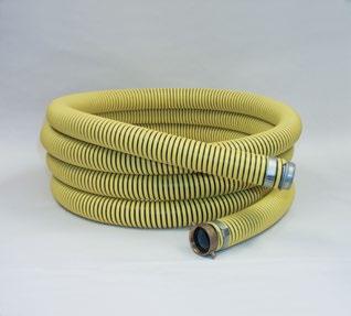 WATER HOSE / ACCESSORIES POLY / RUBBER CONTRACTOR S SUCTION HOSE ASSEMBLIES CPLD. M x F ALUM SHORT SHANK w/band-it CLAMPS better 98128170 1-1/2" x 20' 10.3# 98128180 2" x 20' 14.