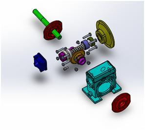 5.2.22 ASSEMBLE OF WORM GEAR BOX IN EXPLODE VIEW 6.2.1.2.4 Study Results 6.