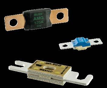 Power distribution protection. High current ratings. Bolt-in Fuses AMG125 AMI100 Compact size. Secure bolt-in connection.