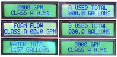 GENERAL Figure 2-17: Control Head Display Modes The information displays are: GPM (used for most operations), Foam Type & Flow Rate, Total Water Flowed, Total Class A