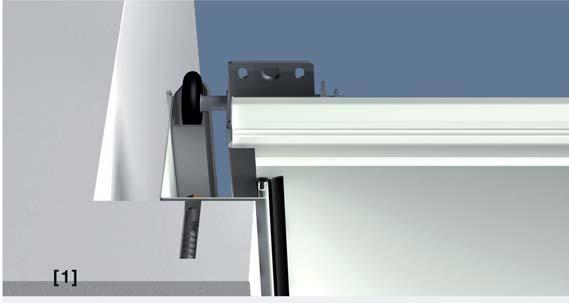 Properly mounted and fitted - standard fitting and special anchors for side fixing Standard fitting The sectional door can