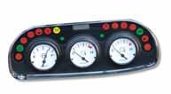 level indicator are integrated into the panel to keep the operator informed of all vehicle performance systems.