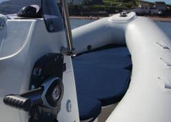 available on 40hp+ engines) Marine compass Bow sundeck set with cushions Lifting slings Overall