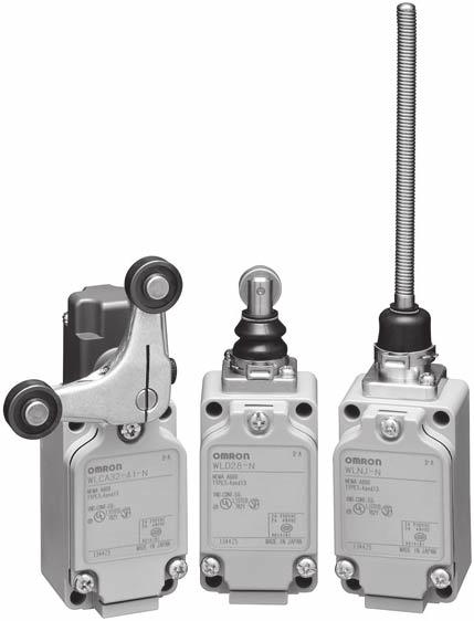 Applicable to either standard loads or microloads. Switches with lever actuators provide 90 overtravel, one-side operation, and four-direction head mounting.