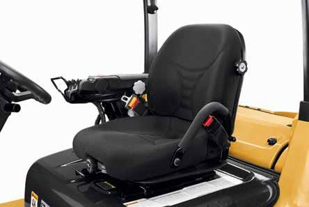6 A NEW LEVEL OF COMFO OPTIONAL CONTROLS Optional fingertip controls are integrated into the armrest for easy operator access and control.