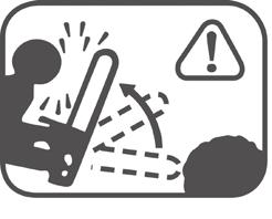 Safety 41cc Petrol Chainsaw GLPC 41 Explanation of the pictograms for handling on the machine