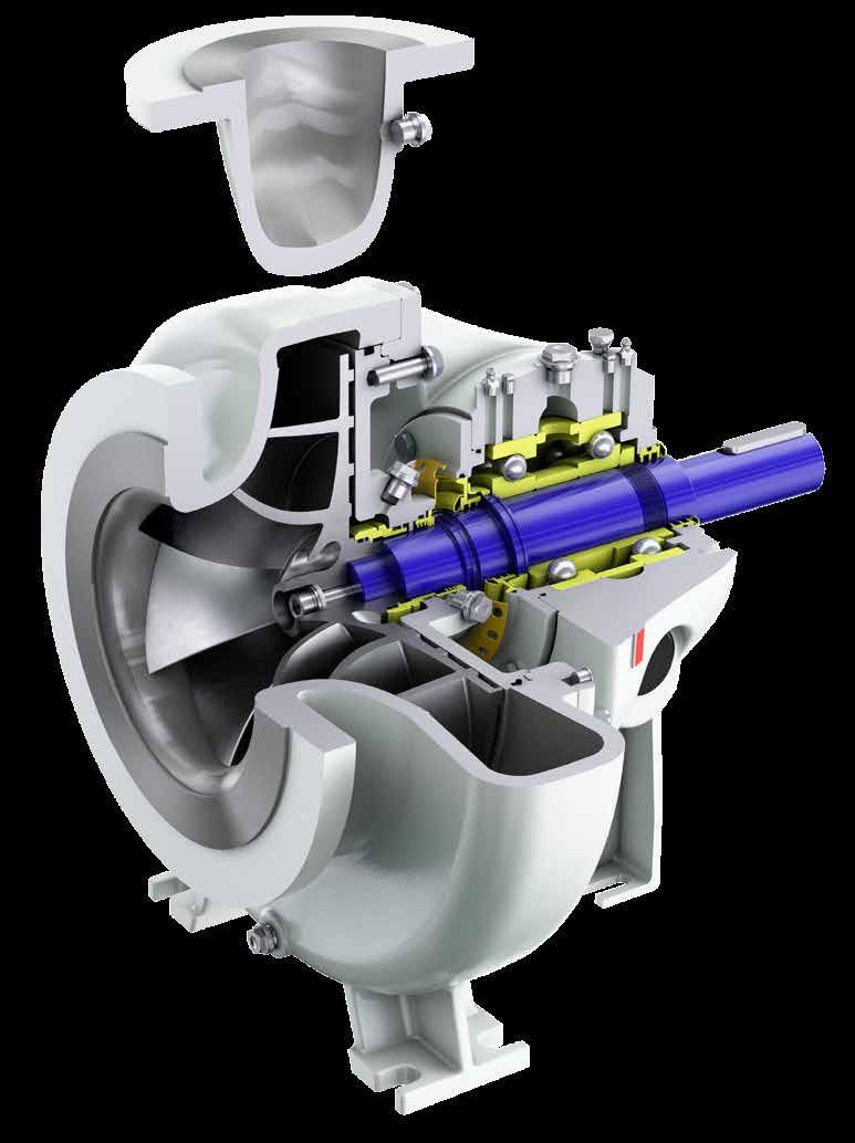 Superior Design Features Minimize Total Cost of Ownership 1 Innovative, high efficiency, low NPSHr (Net Positive Suction Head required) impeller Reduced total cost of ownership, especially energy