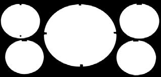 INSTRUMENT LENSES HORN BUTTONS 4000 4200 2067 1959-60 Instrument Lenses (5 Pieces) for Westclox Vehicles with Speedo, Clock, Temperature, Generator/Oil & Fuel...set 156.