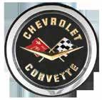 5072 5072A CORVETTE 5072 1965-66 Corvette Wheel Cover Spinner Emblem (White Upper Left Hand Corner of