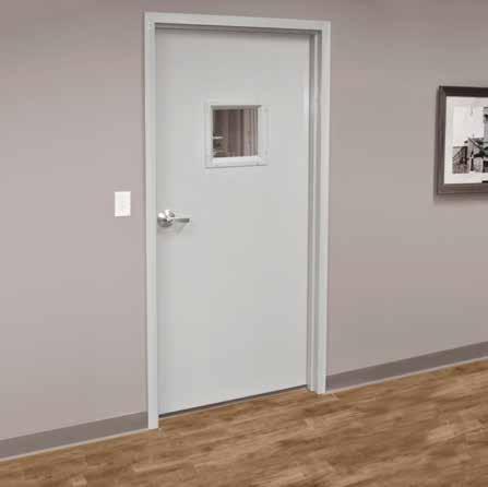 Fib-R-Lite Fiberglass Door shown in interior corridor application.