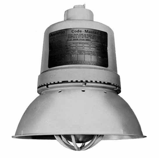 Lighting Induction Code Master 2 Factory Sealed Induction Lighting System NEC/CEC: Class I, Division 1 and 2, Groups C, D Class II, Division 1 and 2, Groups E, F, G Marine Type Electric Fixtures